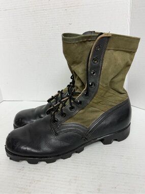 Vintage US Military Jungle Boots Spike Protector Size 9R Addison RARE